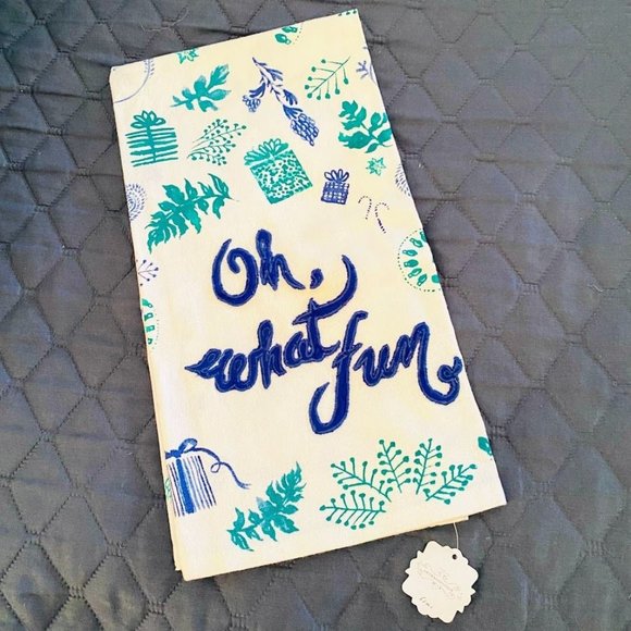 Anthropologie Other - Anthropologie Holiday Oh What Fun Dish Towel NWT